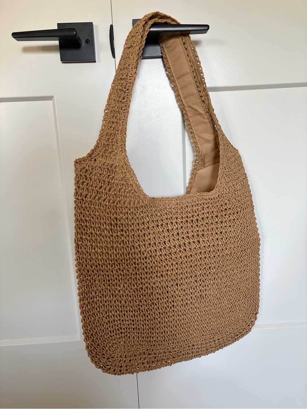 Amazon Woven Tote Bag in Tan